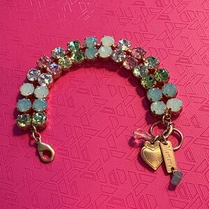 Mariana Double Strand Gold Bracelet with Multicolor Stones